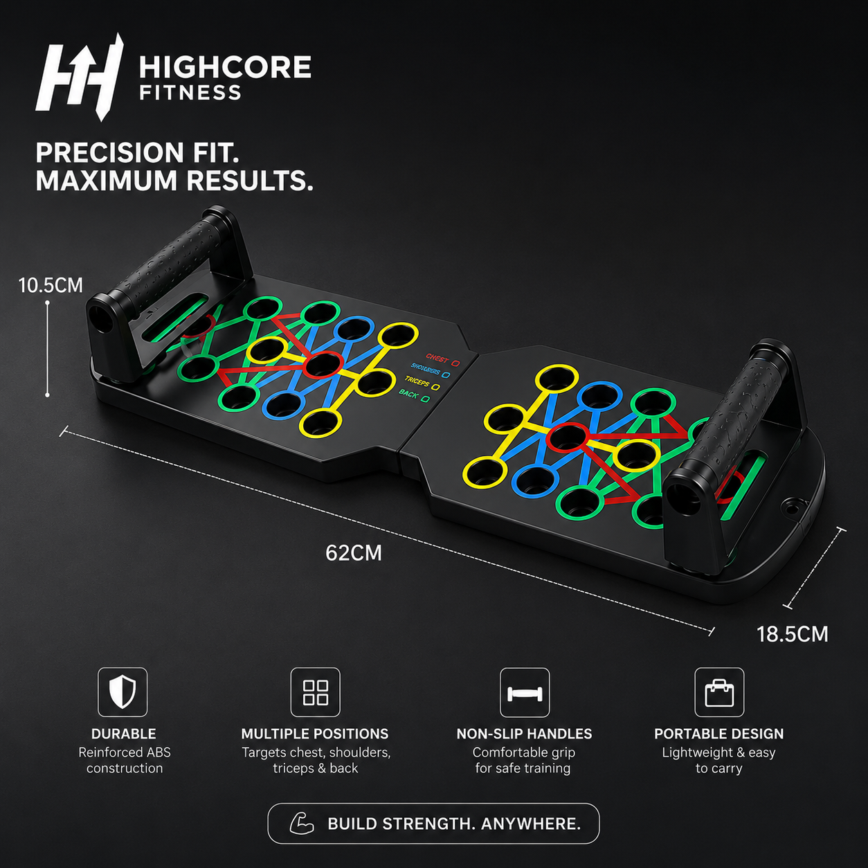 Portable Push-Up Board Set – Full Upper Body Trainer